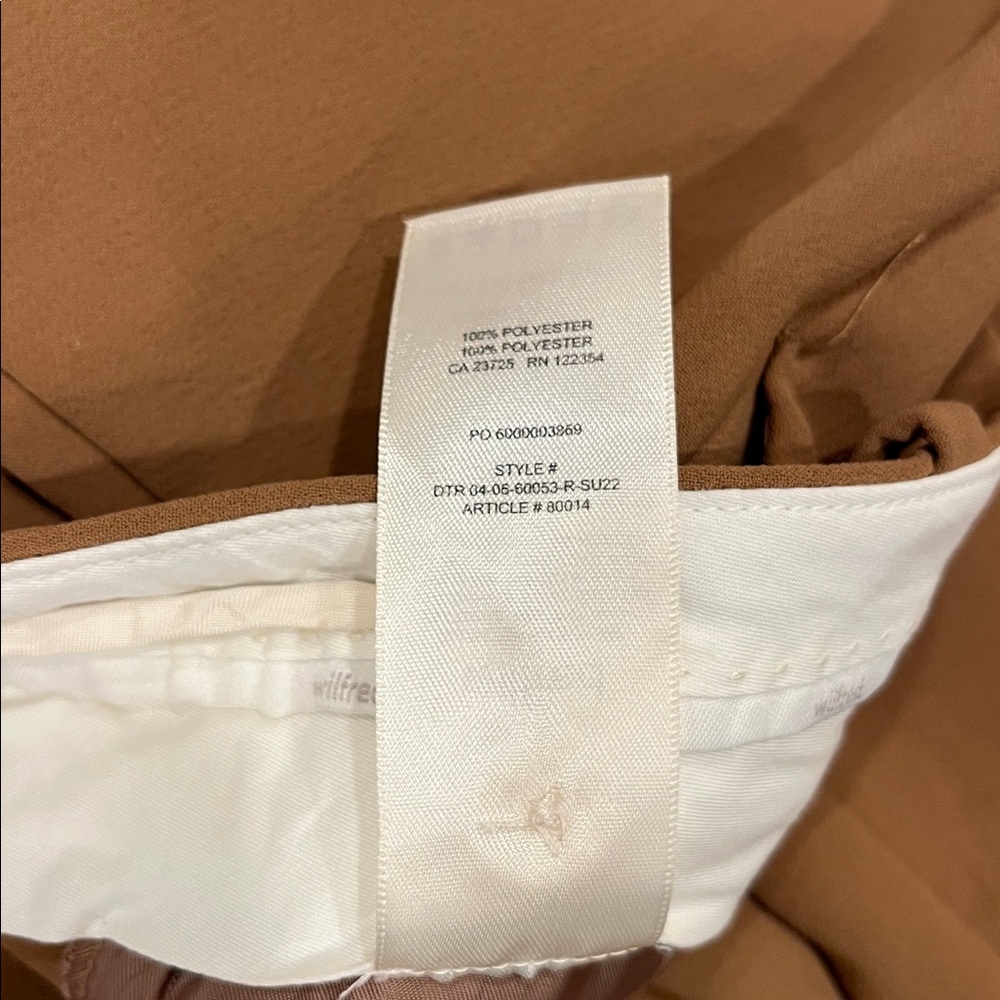 Aritzia Wilfred Carrot Pant Camel Brown Pants size 4 - Picture 6 of 13